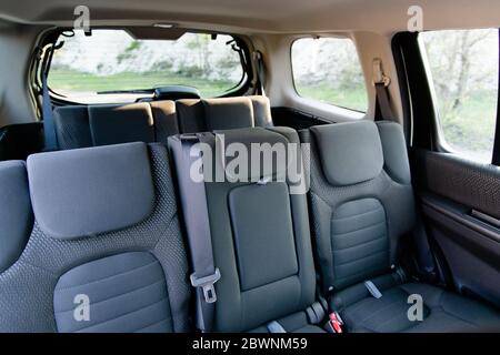 Rücksitze im Auto, Innenraum des Autos Stockfoto