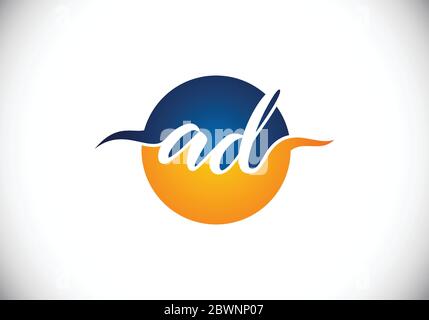 Initial Monogram Letter A D Logo Design Vektor-Vorlage. LOGO-Design FÜR WERBEBRIEFE Stock Vektor