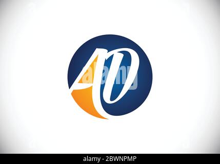 Initial Monogram Letter A D Logo Design Vektor-Vorlage. LOGO-Design FÜR WERBEBRIEFE Stock Vektor
