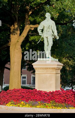 Thomas Knowlton Statue, State Capitol Building, Hartford, Connecticut, USA Stockfoto