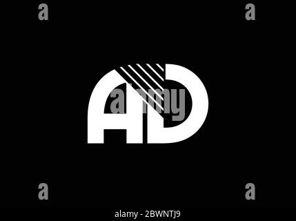 Initial Monogram Letter A D Logo Design Vektor-Vorlage. LOGO-Design FÜR WERBEBRIEFE Stock Vektor