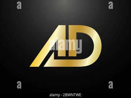 Initial Monogram Letter A D Logo Design Vektor-Vorlage. LOGO-Design FÜR WERBEBRIEFE Stock Vektor