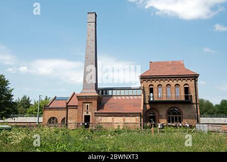 Marine Engine House formal Ferry Lane Pumpstation mit 24 Meter hohem Swift Tower, Walthamstow Wetlands London Borough of Waltham Forest, England Stockfoto