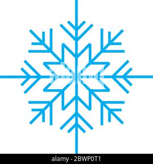 Einfaches Logo Design-Symbol mit abstrakten Schneeflocke-Symbol Stock Vektor