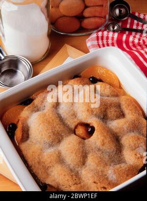 Peach Cobbler Stockfoto