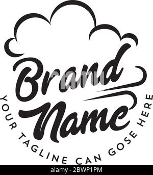 Elegantes Logo Design Konzept mit Cloud Icon Stock Vektor