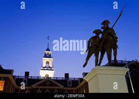 Das Delaware Continental Denkmal von Ron Tunison, Legislative Hall, Stadt von Dover, Delaware State, USA Stockfoto