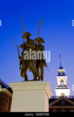 Das Delaware Continental Denkmal von Ron Tunison, Legislative Hall, Stadt von Dover, Delaware State, USA Stockfoto