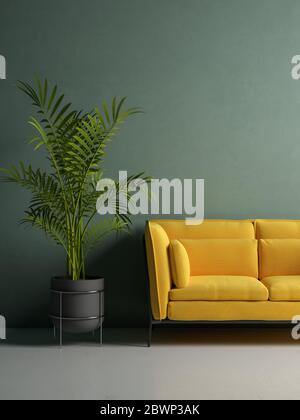 3D-Illustration des konzeptuellen Innenraums Stockfoto