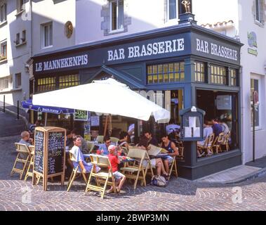 Le Mannekenpis Bar & Brasserie, Biarritz (Miarritze), Pyrénées-Atlantiques, Nouvelle-Aquitaine, Frankreich Stockfoto