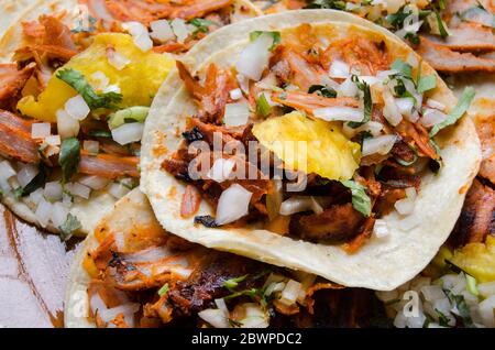 Traditionelle mexikanische Küche: Tacos al Pastor Stockfoto