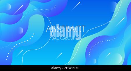 Abstrakt hellblau fließende Form Hintergrund. Stock Vektor