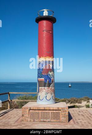 Thevenard South Australia 17. November 2019 : Gedenklichtskulptur für Einheimische, die ihr Leben auf See verloren haben Stockfoto