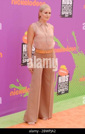 13. Juli 2017, Westwood, Kalifornien, USA: Lindsey Vonn nimmt am 13. Juli 2017 am Nickelodeon Kids' Choice Sports Award 2017 im Pauley Pavilion in Los Angeles, Kalifornien, Teil. (Bild: © Billy Bennight/ZUMA Wire) Stockfoto