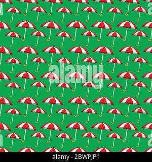 Regenschirm nahtlose Muster Vektor Illustration Hintergrund Stock Vektor