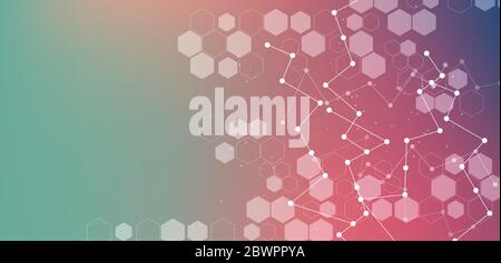 Abstrakt bunte Bokeh Licht Hintergrundstruktur für Wissenschaft oder medizinischen Hintergrund Gentechnik und Genmanipulation. Innovationstechnologie Stock Vektor