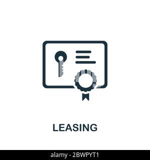 Leasing-Symbol. Einfaches Element aus der Banksammlung. Creative Leasing Icon für Webdesign, Vorlagen, Infografiken und mehr Stock Vektor