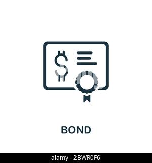 Symbol für Bindung. Einfaches Element aus der Banksammlung. Creative Bond Icon für Webdesign, Vorlagen, Infografiken und mehr Stock Vektor