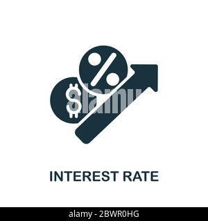 Symbol „Zinssatz“. Einfaches Element aus der Banksammlung. Creative Interest Rate Icon für Webdesign, Vorlagen, Infografiken und mehr Stock Vektor
