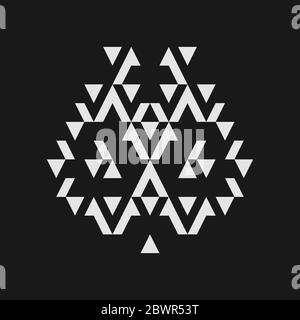 Silhouette des Totenkopfes mit geometrischem Muster Stock Vektor