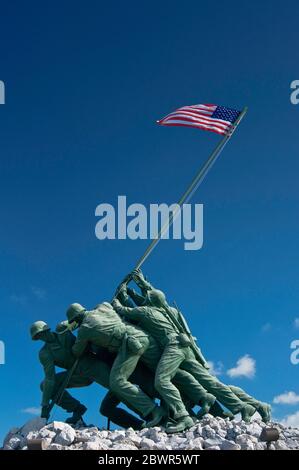 Iwo Jima Monument, original Gipsmodell der Statue von Felix de Weldon, Marine Military Academy in Harlingen, Rio Grande Valley, Texas USA Stockfoto