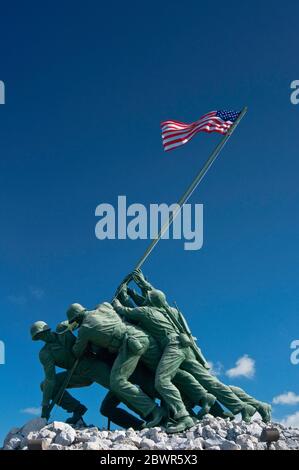 Iwo Jima Monument, original Gipsmodell der Statue von Felix de Weldon, Marine Military Academy in Harlingen, Rio Grande Valley, Texas USA Stockfoto