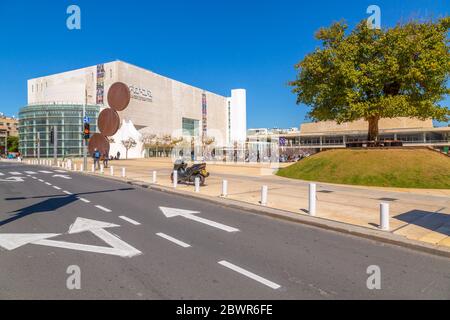 Blick auf habima Theater Habima Square, Tel Aviv, Israel, Naher Osten Stockfoto