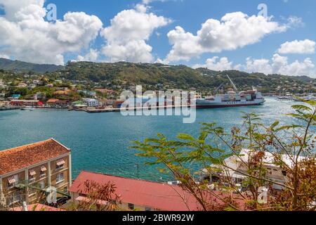 Blick über den Carnarge of St George's, Grenada, Windward Islands, West Indies, Karibik, Mittelamerika Stockfoto