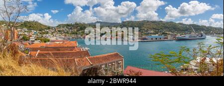 Blick über den Carnarge of St George's, Grenada, Windward Islands, West Indies, Karibik, Mittelamerika Stockfoto