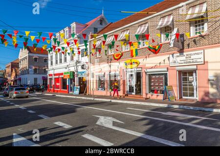 Gebäude an der Melville Street in St George's, Grenada, Windward Islands, West Indies, Karibik, Mittelamerika Stockfoto