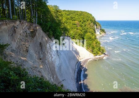 Die Kreideküste Rügens an der Ostsee Stockfoto