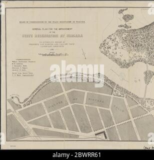 Allgemeiner Plan für die Verbesserung des State Reservation in Niagara. Olmsted, Frederick Law, 1822-1903 (Schöpfer) Vaux, Calvert, 1824-1895 (Schöpfer)
