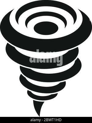 Symbol für Wirbelwind-Tornados. Einfache Illustration von Wirbelwind Tornado Vektor-Symbol für Web-Design isoliert auf weißem Hintergrund Stock Vektor