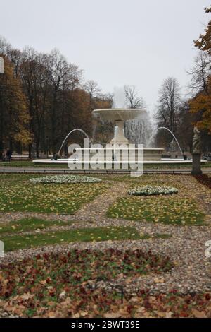 Pastellfarbene Gebäude in Danzig, Polen Stockfoto