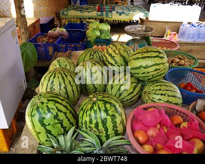 Der lokale Markt in Laos Stockfoto