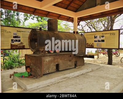 Der alte Zug, Süd Laos, Mekong Fluss Stockfoto