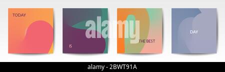 Trendige Social Media abstrakte Vorlage für Instagram Stock Vektor