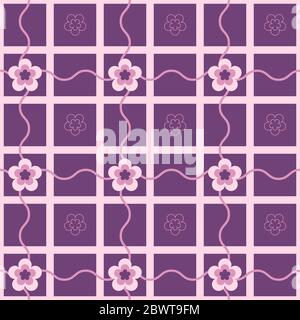 Nahtlose Vektor-Blumenmuster in trendy Farbe Stock Vektor