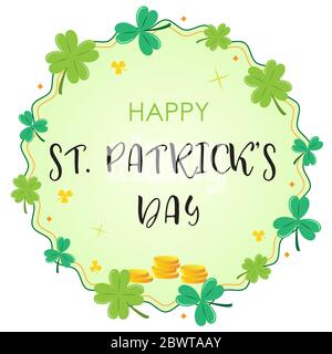 St. patrick Tag. Urlaubskarte mit Vektorgrafiken. Stock Vektor