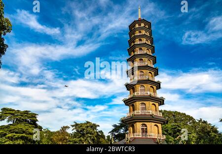 Die große Pagode in Kew Gardens in London Stockfoto