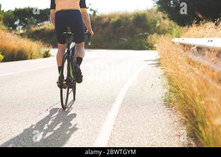 Professionelle Rennrad Fahrer in Aktion Stockfoto