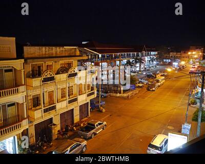 Die Straße in Pakse Stadt, Laos Stockfoto