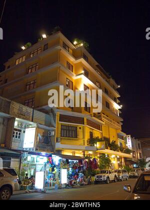 Das Hotel in Pakse Stadt, Laos Stockfoto