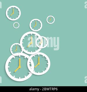 Hintergrund des Zeitmanagements. Vektorgrafik Stock Vektor