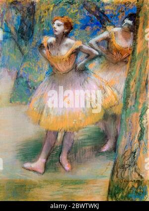 Edgar Degas, zwei Tänzer, (Ballett), Pastellzeichnung, 1893-1898 Stockfoto