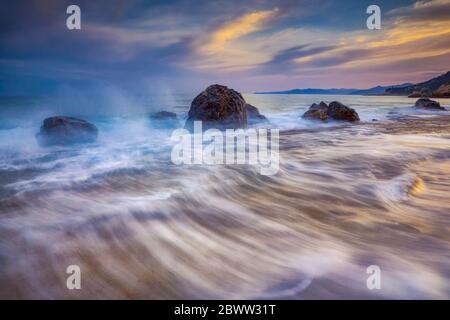 Italien Ligurien Varigotti - Strand Aand Riviera di Ponente Stockfoto