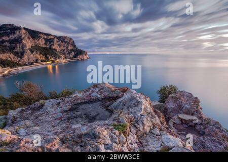 Italien Ligurien Varigotti - Punta Crena Stockfoto