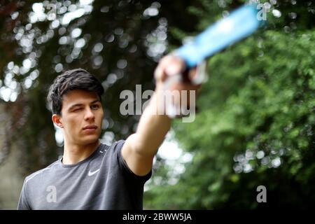 Joe Choong aus Großbritannien und dem Team GB bei einer Trainingseinheit in seinem Haus in Bath. Ausgabedatum: Mittwoch, 3. Juni 2020. Foto-Kredit sollte lauten: David Davies/PA Wire Stockfoto