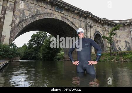 Joe Choong aus Großbritannien und dem Team GB trainieren im Fluss Avon unter Dundas Aqueduct während einer Trainingseinheit in Bath. Ausgabedatum: Mittwoch, 3. Juni 2020. Foto-Kredit sollte lauten: David Davies/PA Wire Stockfoto