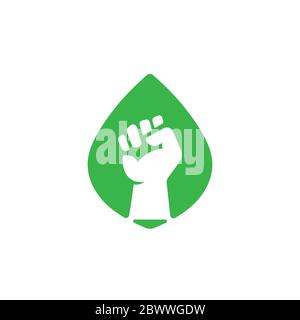Grüne Revolution Eco Faust Symbol. Design-Element Für Web-Icon-Logo-Vorlage. Stock Vektor